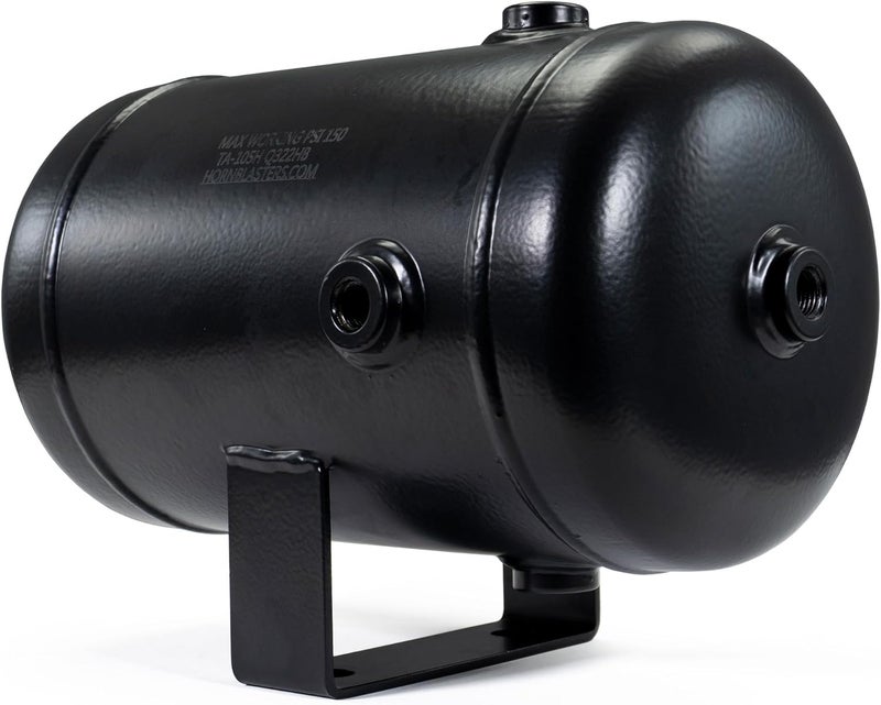 HornBlasters 1-Gallon (1.78 Liters) 5 Port Steel Air Tank - Powdercoat Finish - One 1/2" NPT Port & Four 1/4" NPT Ports - Image 3